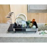 Joseph Joseph Joseph Joseph Extend Steel Plus Dish Drainer With Wine Glass Rack - Black