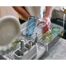 Joseph Joseph Joseph Joseph Extend Steel Plus Dish Drainer with Wine Glass Rack - Light Stone