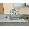 Joseph Joseph Joseph Joseph Extend Steel Plus Dish Drainer with Wine Glass Rack - Light Stone
