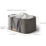 Joseph Joseph Joseph Joseph Hold-All Collapsible 35L Laundry Basket - Grey