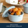 Masterclass Ceramic Mini Casserole Dish 180ml - Pastel Blue