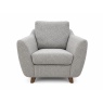 G Plan G Plan Vintage Martha Chair in Basketweave Heather Fabric with Walnut Show Wood