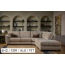 Morgan 4 Seater Corner Sofa With Footstool in Fabric
