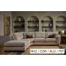 Morgan 4 Seater Corner Sofa With Footstool in Fabric