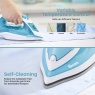 Swan Swan SI12052AQ 2200W Steam Iron With Ceramic Soleplate - White/Aqua