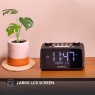 Roberts Ortus 4 Large Digit DAB+/FM Radio With Bluetooth Clock Radio - Black