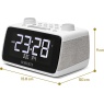 Roberts Ortus 4 Large Digit DAB+/FM Radio With Bluetooth Clock Radio - White