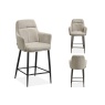 Annie Upholstered Barstool (Pair) - Miami Toffee Fabric