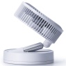 Status Status 8-inch Telescopic Folding USB Rechargeable Desk & Floor Fan - White