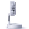 Status Status 8-inch Telescopic Folding USB Rechargeable Desk & Floor Fan - White