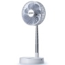 Status Status 8-inch Telescopic Folding USB Rechargeable Desk & Floor Fan - White