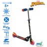 MV Sports Spiderman Folding Inline Scooter with Light Up Wheels
