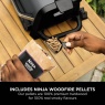 Ninja Ninja OG703UK Outdoor Woodfire Electric BBQ Grill & Smoker with Cover - Black