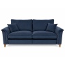 Parker Knoll Parker Knoll Rowan Grand Sofa in Combarro Midnight Fabric With Vintage Oak Leg