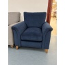 Parker Knoll Parker Knoll Rowan Chair in Combarro Midnight Fabric With Vintage Oak Leg