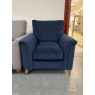 Parker Knoll Parker Knoll Rowan Chair in Combarro Midnight Fabric With Vintage Oak Leg