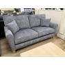 Alstons Alstons Paulina 3 Seater Sofa in Armour Jewel Velvet Plain Fabric With Light Feet & Scatter Cushions