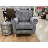 Alstons Alstons Paulina Chair in Armour Jewel Velvet Plain Fabric With Light Feet & Scatter Cushion