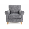 Alstons Alstons Paulina Chair in Armour Jewel Velvet Plain Fabric With Light Feet & Scatter Cushion