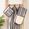 Captivate Luxe Double Oven Glove - Grey Stripe