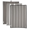 Captivate Luxe Tea Towels Set of 3 - Grey Stripe