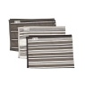 Captivate Luxe Tea Towels Set of 3 - Grey Stripe