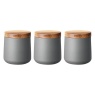 Denby Denby Set of 3 Storage Canisters - Grey