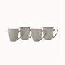 Denby Elements Set of 4 Mugs - Light Grey