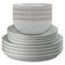 Denby Elements Coupe 12 Piece Tableware Set - Light Grey
