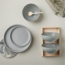 Denby Elements Coupe 12 Piece Tableware Set - Light Grey
