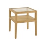 Illinois Lamp Table With Glazed Top - Oak