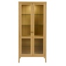 Illinois Display Cabinet With Glass Doors - Oak