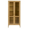 Illinois Display Cabinet With Glass Doors - Oak