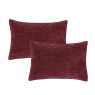 Bianca Bianca Attica Velvet Pillowsham Pair - Burgundy