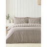 Catherine Lansfield Catherine Lansfield Chocolate Stripe Brushed Duvet Set - Brown