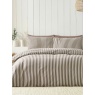 Catherine Lansfield Catherine Lansfield Chocolate Stripe Brushed Duvet Set - Brown