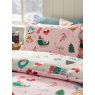 Catherine Lansfield Catherine Lansfield Christmas Happy Holidays Duvet Set - Pink