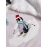 Catherine Lansfield Catherine Lansfield Christmas Sherpa Penguins Throw 130x170cm - Natural