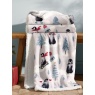 Catherine Lansfield Catherine Lansfield Christmas Sherpa Penguins Throw 130x170cm - Natural