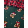 Catherine Lansfield Catherine Lansfield Christmas Tartan Teddy Bear Duvet Set - Green