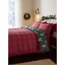 Catherine Lansfield Catherine Lansfield Christmas Tartan Teddy Bear Duvet Set - Green