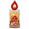 Festive Festive Light-Up Wooden Gonk Scene Candle