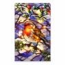 Festive Festive Light-Up Stained Glass Robin Decoration