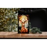 Festive Festive Light-Up Stained Glass Reindeer Decoration