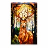Festive Festive Light-Up Stained Glass Reindeer Decoration