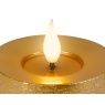 Lumineo Lumineo LED Realistic Wick Candle Set of 3 - Gold