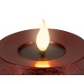 Lumineo Lumineo LED Realistic Wick Candle Set of 3 - Oxblood