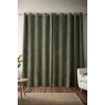 Bianca Attica Velvet Blackout Eyelet Curtains - Green