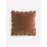 Laura Ashley Brady Scalloped Cushion 43cm - Caramel
