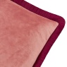 Furn Halo Fringed Velvet Feather Cushion 50cm - Slipper/Burgundy